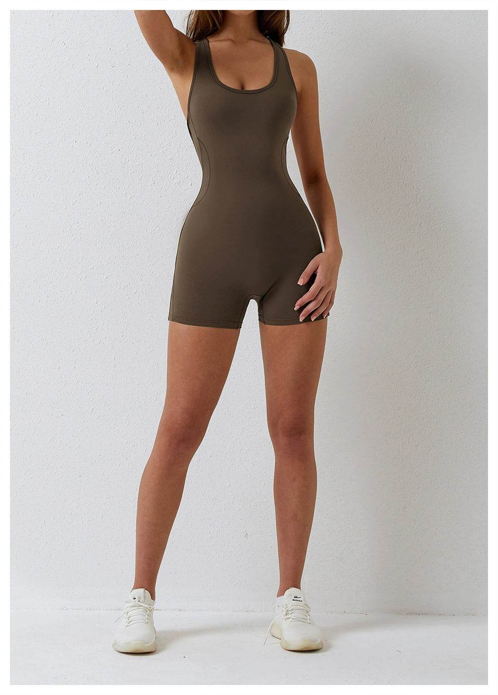 Air Chest Pad Bum Lift Shorts Yoga Bodysuit - Zara-Craft