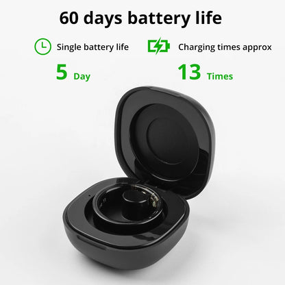 COLMI R09 Smart Ring Men Women with Charging Case, Body Temperature Health and Sleep Monitor For Xiaomi Samsung Phone