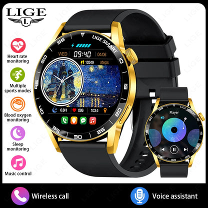 Title
LIGE Smartwatch Men For Android iOS Phone 1.38" HD Bluetooth Call Heart Rate Monitor Waterproof Sport Smart Watch
