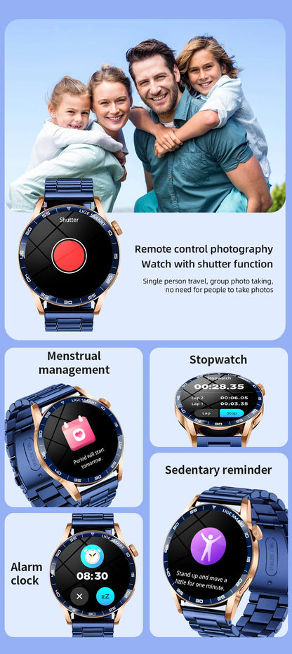 LIGE Smartwatch Men For Android iOS Phone 1.38" HD Bluetooth Call Heart Rate Monitor Waterproof Sport Smart Watch