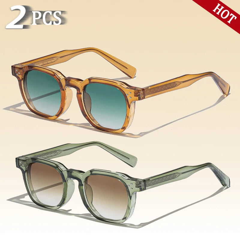 CATERSIDE New Retro Punk Men Sunglasses Square Personalized Design Glasses Women's Fashion Party Glasses Festival Gift