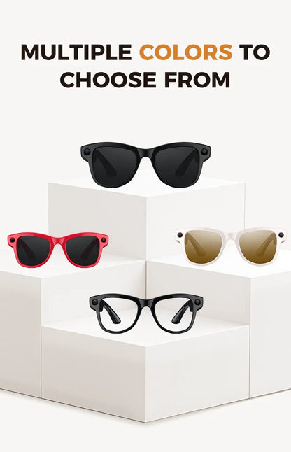 OUIO New Smart Glasses with Camera Video Recording AI Photo Recognition Bluetooth Call Voice Translation Unisex Sunglasses