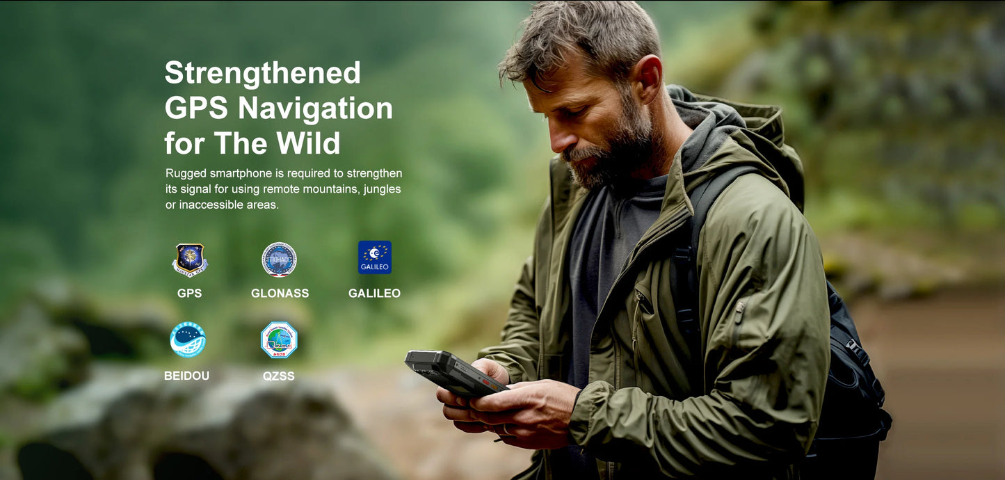 FOSSIBOT F106 PRO MTK G85 4G Android 14 15GB(8+7GB Extended) 256GB ROM Rugged Smartphone 12000mAh Battery 48MP Camera