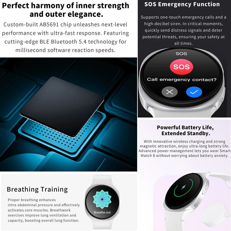 New Watch 8 Mini GPS Track Smart Watch For Men Women Map Navigation Fitness Tracker IP68 Waterproof Compass Call Smartwatch