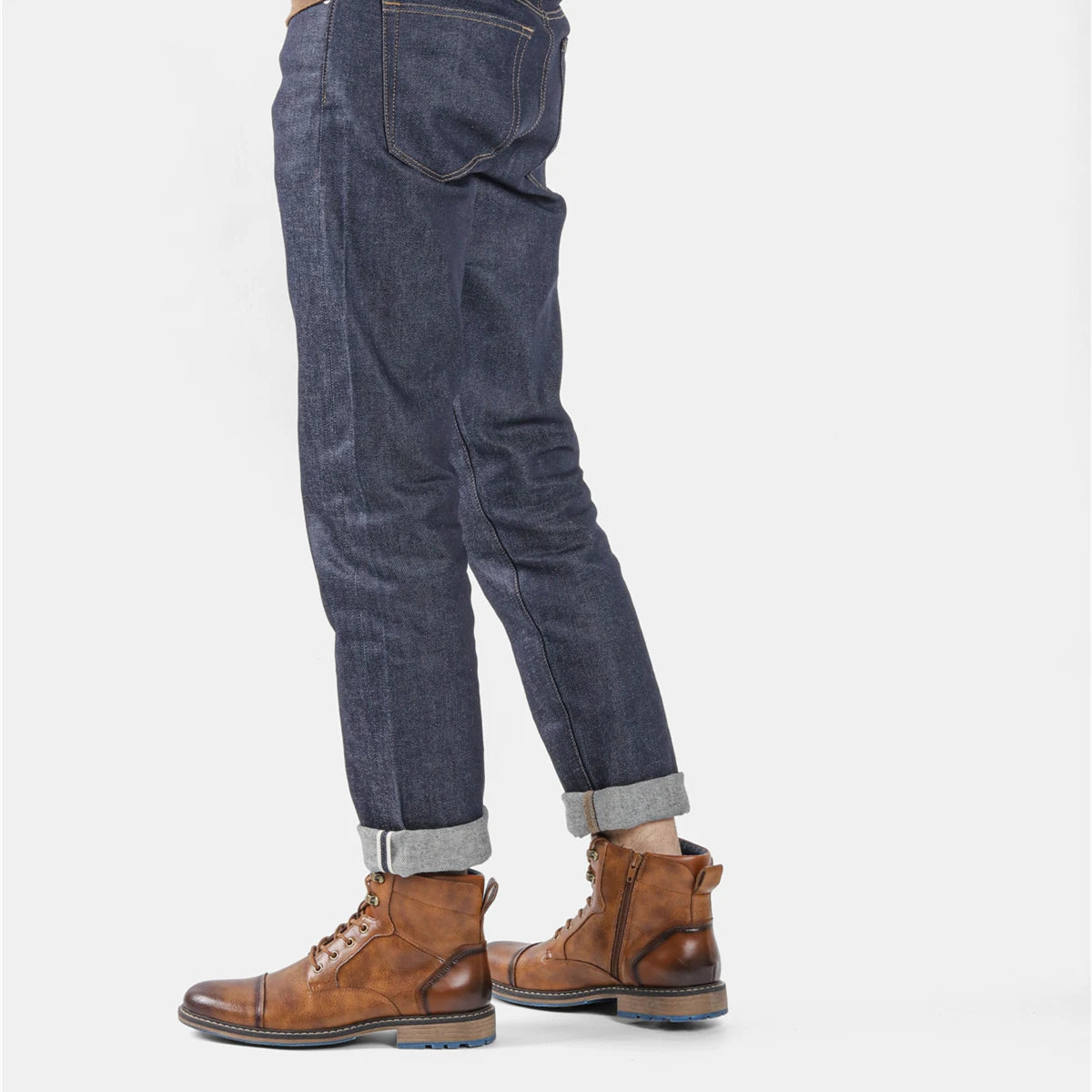 Spring Leather Boots with Zipper Classical Men Boots Fashion Comfortable Ankle Boots