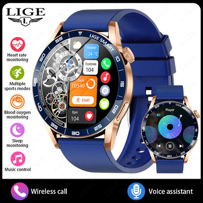 Title
LIGE Smartwatch Men For Android iOS Phone 1.38" HD Bluetooth Call Heart Rate Monitor Waterproof Sport Smart Watch
