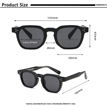 CATERSIDE Fashion Men Sunglasses Small Frame Square Personalized Design Women Travel Party Business