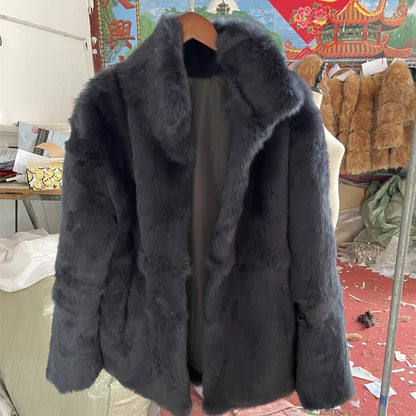 Fancy Rani Natural Fur Coat Women Winter Jacket Real Leather And Fur Bolero