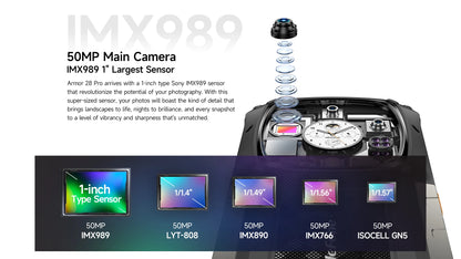 Ulefone Armor 28 Pro 5G AI Rugged Phone 512GB ROM Smartphone 120W 10600mAh 6.67”【Ships from US