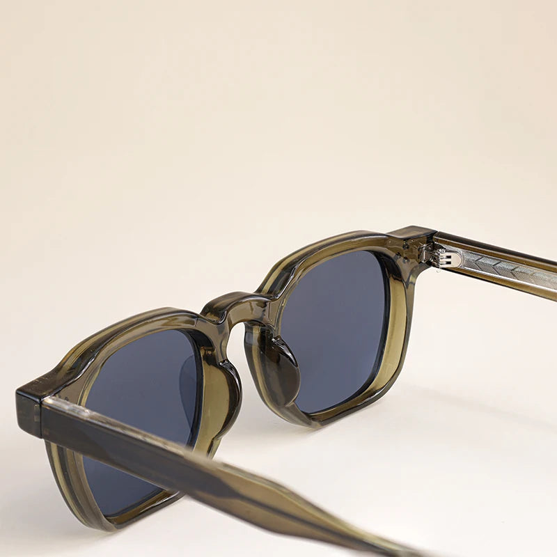 CATERSIDE Retro Punk Men Sunglasses Frame Square Travel Party Business Festival