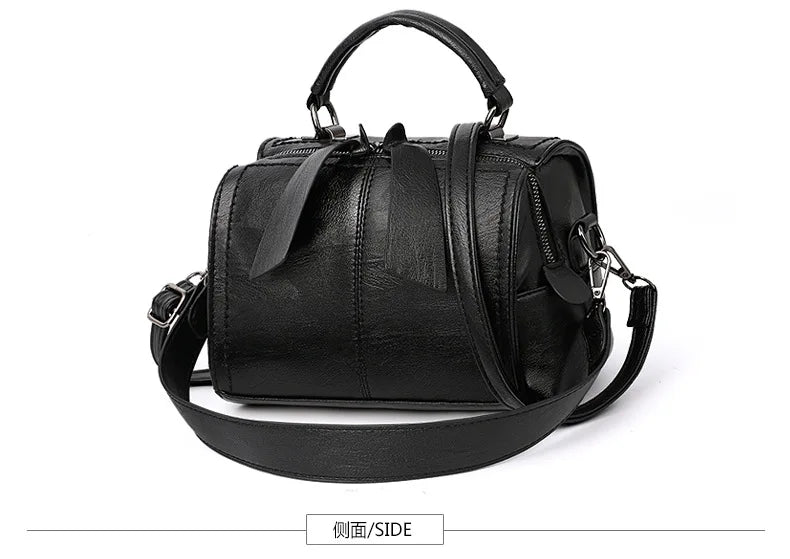 Fashion Soft Leather Pillow Bag Women's Shoulder Handbag Large Capacity Bag Crossbody Bag