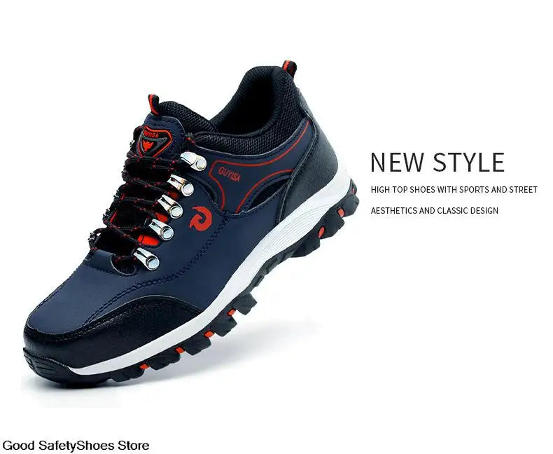 Steel Toe Men Work Safety Boots Sneakers Male Construction Puncture-Proof Security Boots