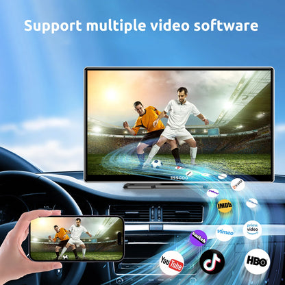 ESSGOO 9 Inch Touch Screen Portable Car Stereo Radio Wireless Apple Carplay Android Auto USB TF Bluetooth Mirror Link