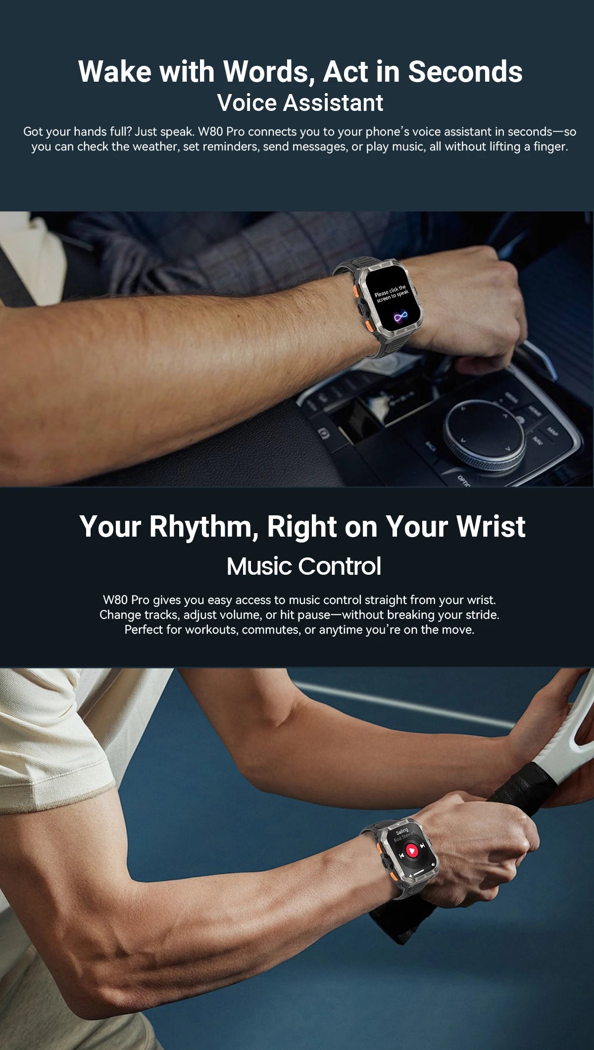 Blackview PRO Outdoor Rugged Smart Watch, GPS Position Smartwatch, 1.91‘’ Display, 900mAh with Flashlight