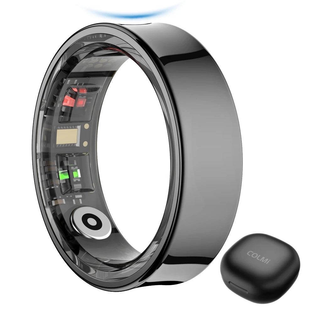 COLMI R09 Smart Ring Men Women with Charging Case, Body Temperature Health and Sleep Monitor For Xiaomi Samsung Phone