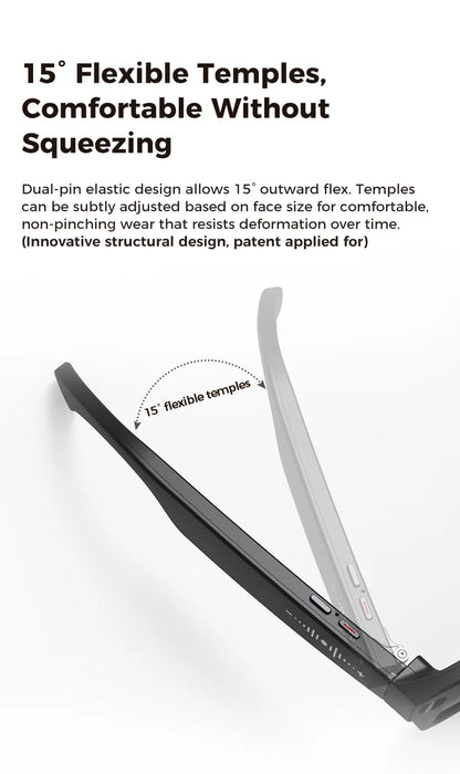 OUIO New Smart Glasses with Camera Video Recording AI Photo Recognition Bluetooth Call Voice Translation Unisex Sunglasses