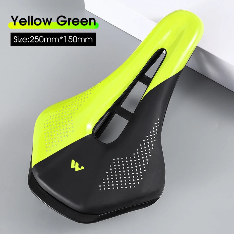 WEST BIKING Bicycle Saddle Comfortable Bike Seat Wear-resistant PU Leather Hollow Road Bicycle Parts Cycling Saddle Bike Cushion