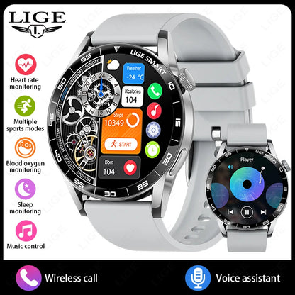 Title
LIGE Smartwatch Men For Android iOS Phone 1.38" HD Bluetooth Call Heart Rate Monitor Waterproof Sport Smart Watch
