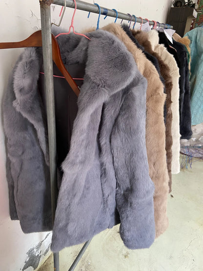 Fancy Rani Natural Fur Coat Women Winter Jacket Real Leather And Fur Bolero