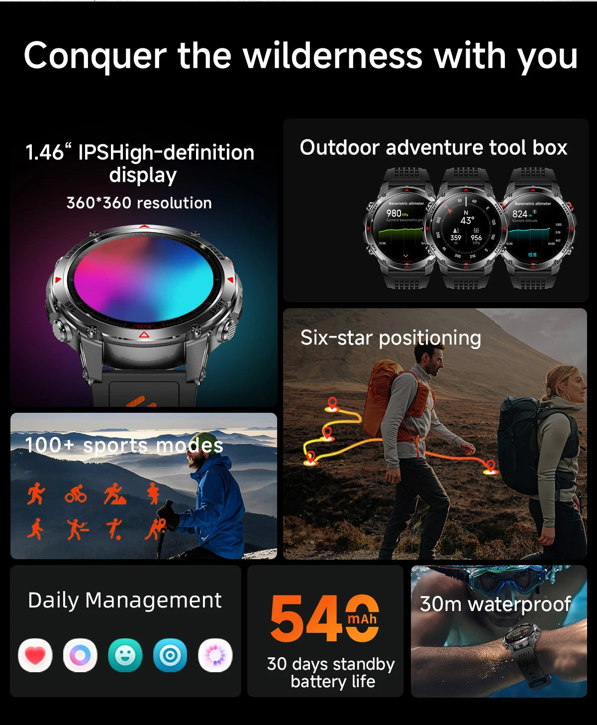 LIGE New Professional GPS Track Sports Smartwatch