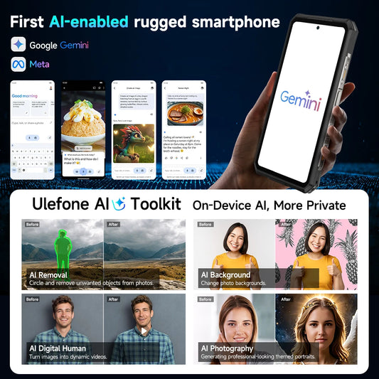 Ulefone Armor 28 Ultra 5G AI Rugged Phone 1TB ROM+32GB RAM Android Smartphone AMOLED 6.67" 10600mAh