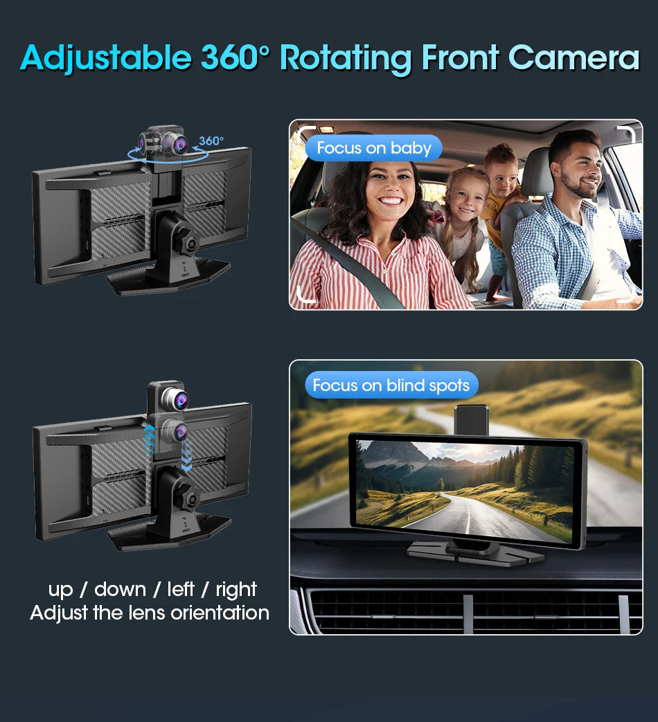 11.26″ 4K ADAS Dash Cam Display Wireless Android Auto CarPlay Screen DVR Dual Recording Night Vision Car Intelligent Systems FM