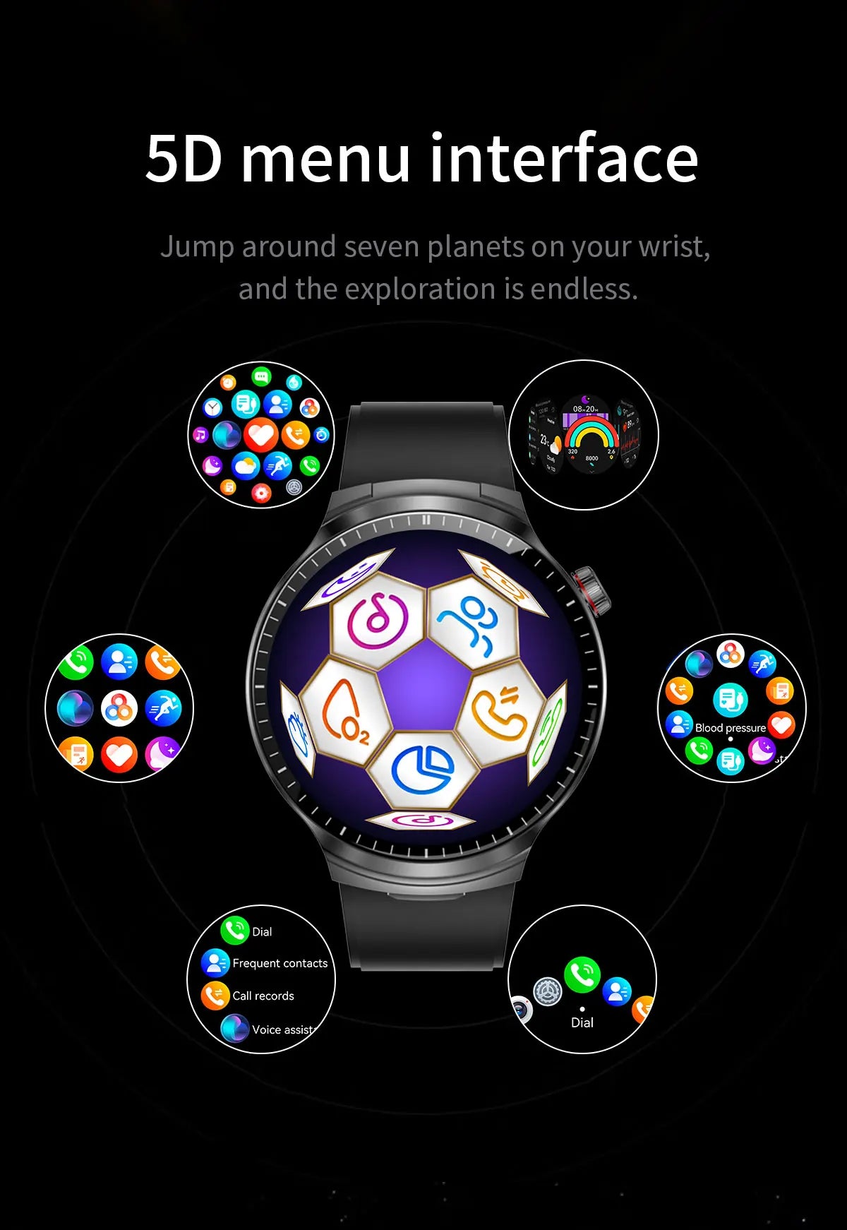 LIGE New TWS 2-In-1 Headset Smart Watch 1.85" Bluetooth Call Men Earphone Smartwatch Heart Rate Health Monitor Music