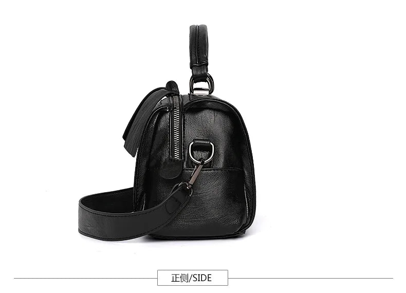 Fashion Soft Leather Pillow Bag Women's Shoulder Handbag Large Capacity Bag Crossbody Bag