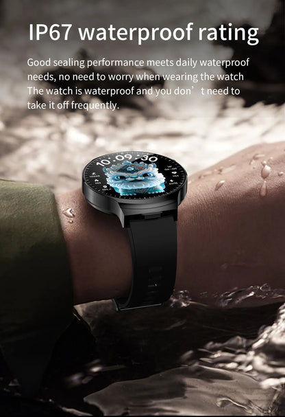LIGE New TWS 2-In-1 Headset Smart Watch 1.85" Bluetooth Call Men Earphone Smartwatch Heart Rate Health Monitor Music
