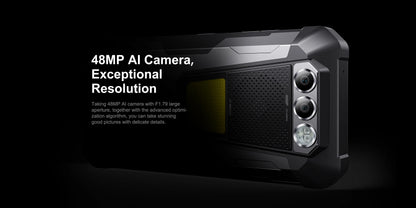 FOSSIBOT F106 PRO MTK G85 4G Android 14 15GB(8+7GB Extended) 256GB ROM Rugged Smartphone 12000mAh Battery 48MP Camera