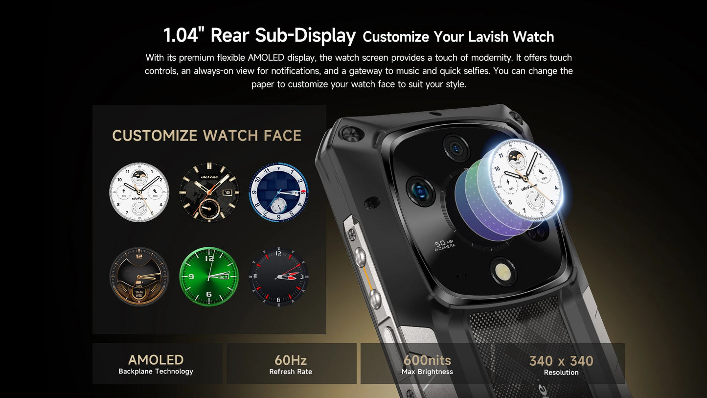 Ulefone Armor 28 Pro 5G AI Rugged Phone 512GB ROM Smartphone 120W 10600mAh 6.67”【Ships from US