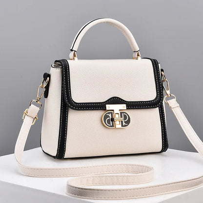 حقيبة كتف نسائية عصرية صغيرة مربعة طازجة كروسبودي ستايل مدينة بسيط من مادة البولي يوريثان قفل مشبك صلابة ناعمة