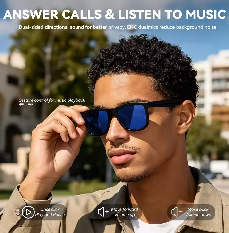New Touch Color Change Smart Glasses AI Translation Voice Wake-Up Dual Mic Noise Reduction Bluetooth Music IP65 Waterproof