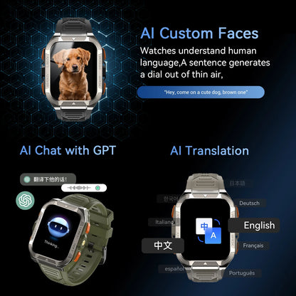 Blackview PRO Outdoor Rugged Smart Watch, GPS Position Smartwatch, 1.91‘’ Display, 900mAh with Flashlight