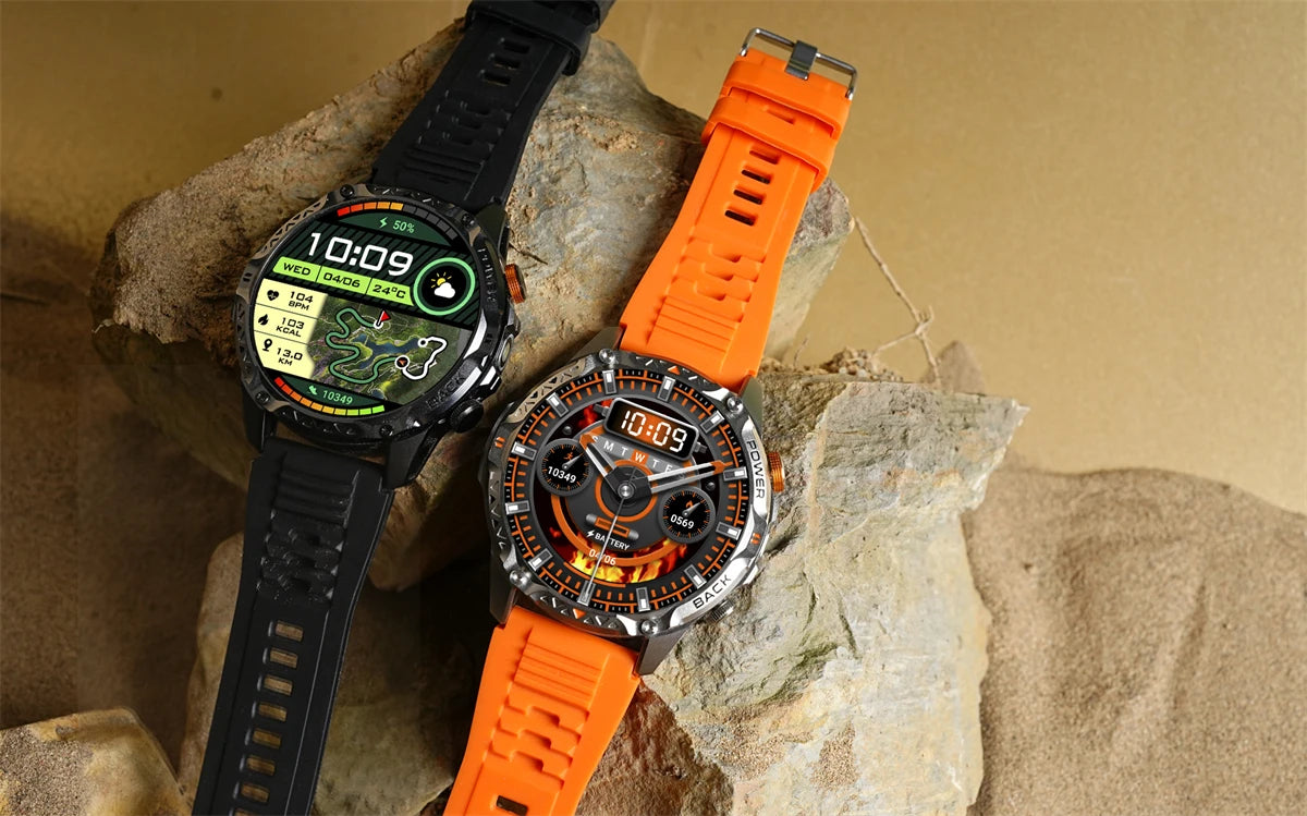 LIGE New Military T-Rex 3 Ultra Smart Watch 1000mAh Battery IP68 Waterproof Compass Flashlight Sports Tracker Smartwatch