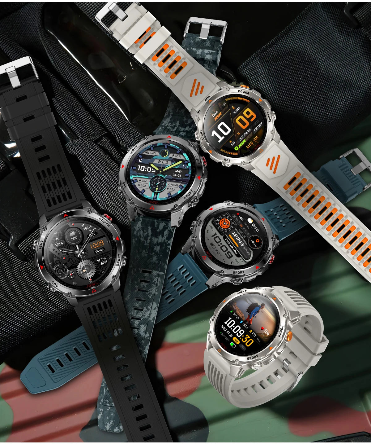 LIGE New Professional GPS Track Sports Smartwatch Outdoor RIDE Run Compass Altimeter 3ATM Fitness Bracelets 540mAh Watches