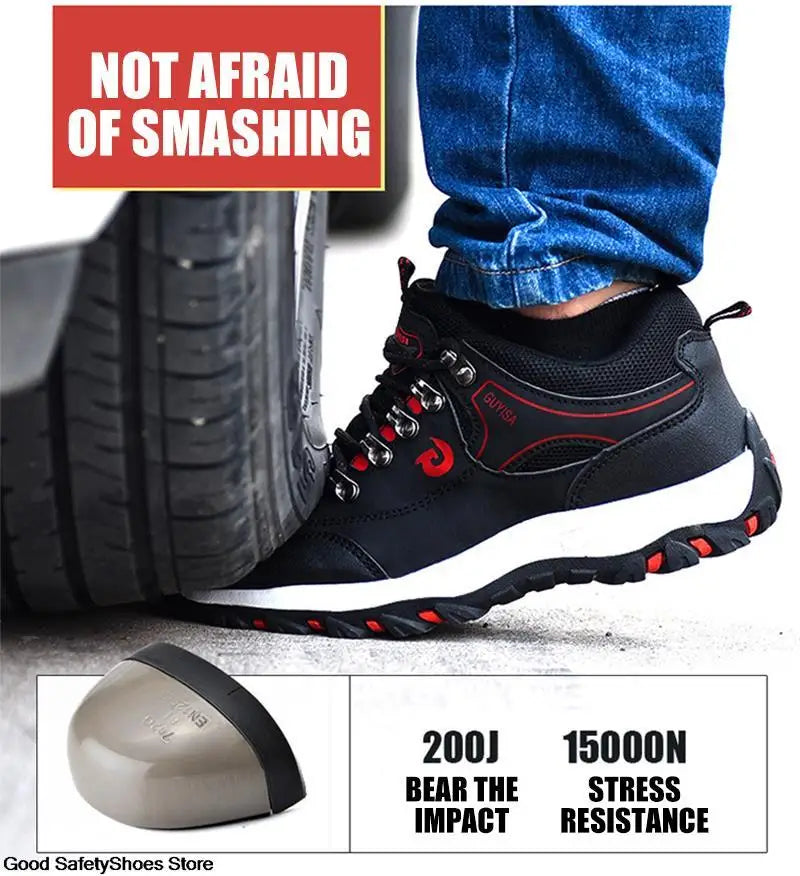 Steel Toe Men Work Safety Boots Sneakers Male Construction Puncture-Proof Security Boots