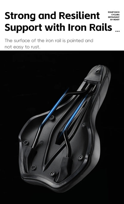 WEST BIKING Bicycle Saddle Comfortable Bike Seat Wear-resistant PU Leather Hollow Road Bicycle Parts Cycling Saddle Bike Cushion