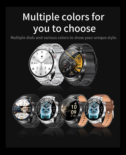 LIGE New TWS 2-In-1 Headset Smart Watch 1.85" Bluetooth Call Men Earphone Smartwatch Heart Rate Health Monitor Music