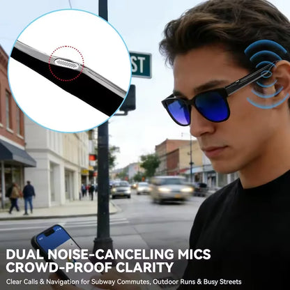 New Touch Color Change Smart Glasses AI Translation Voice Wake-Up Dual Mic Noise Reduction Bluetooth Music IP65 Waterproof