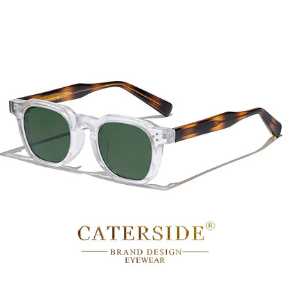 CATERSIDE Retro Punk Men Sunglasses Frame Square Travel Party Business Festival