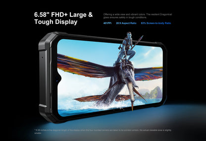 FOSSIBOT F106 PRO MTK G85 4G Android 14 15GB(8+7GB Extended) 256GB ROM Rugged Smartphone 12000mAh Battery 48MP Camera
