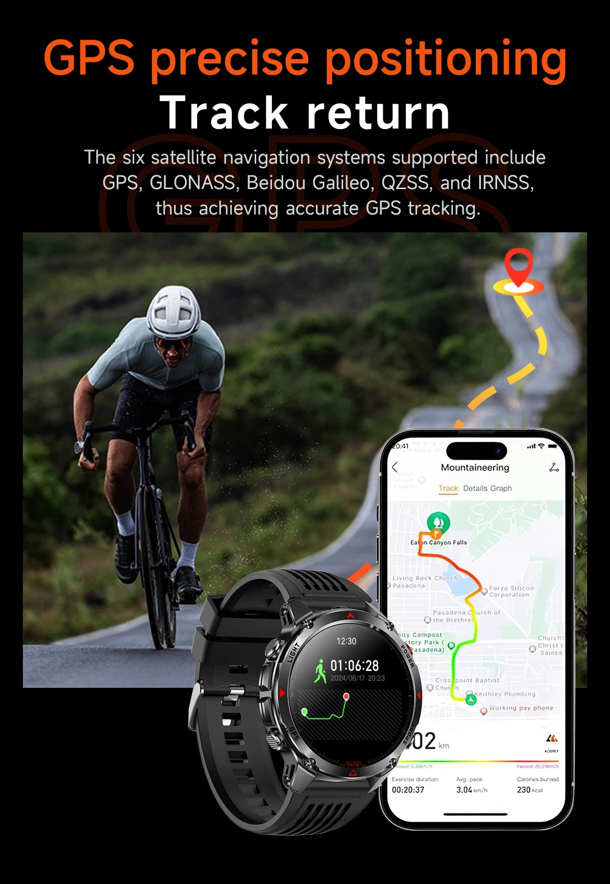 LIGE New Professional GPS Track Sports Smartwatch