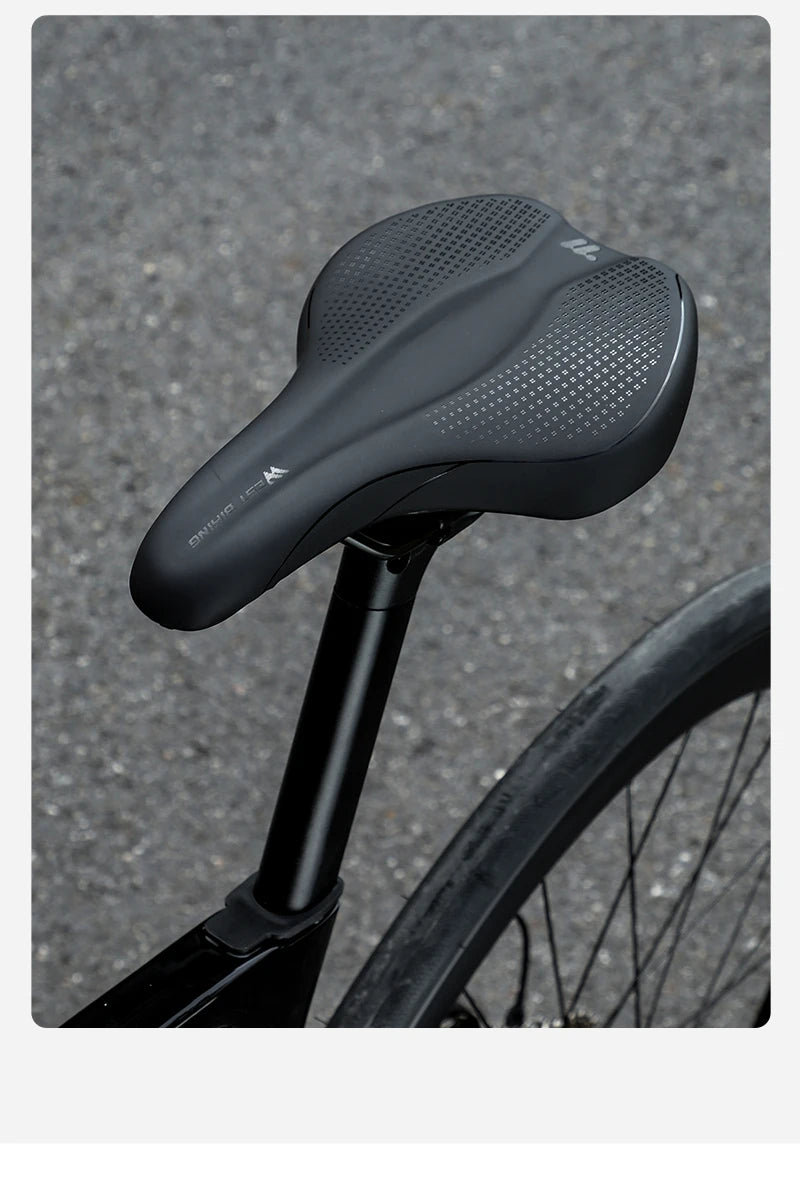 WEST BIKING Bicycle Saddle Comfortable Bike Seat Wear-resistant PU Leather Hollow Road Bicycle Parts Cycling Saddle Bike Cushion