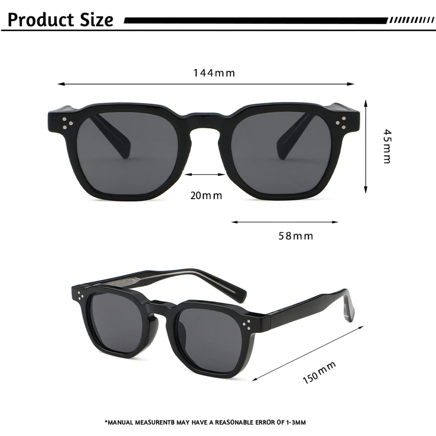 CATERSIDE New Retro Punk Men Sunglasses Square Personalized Design Glasses Women's Fashion Party Glasses Festival Gift