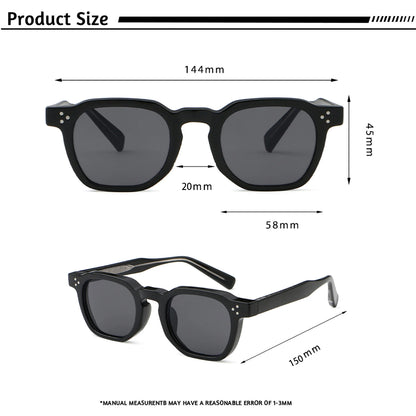 CATERSIDE New Retro Punk Men Sunglasses Square Personalized Design Glasses Women's Fashion Party Glasses Festival Gift