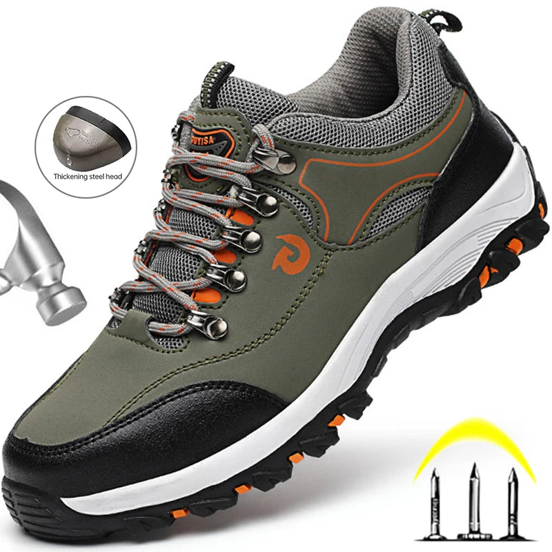 Steel Toe Men Work Safety Boots Sneakers Male Construction Puncture-Proof Security Boots