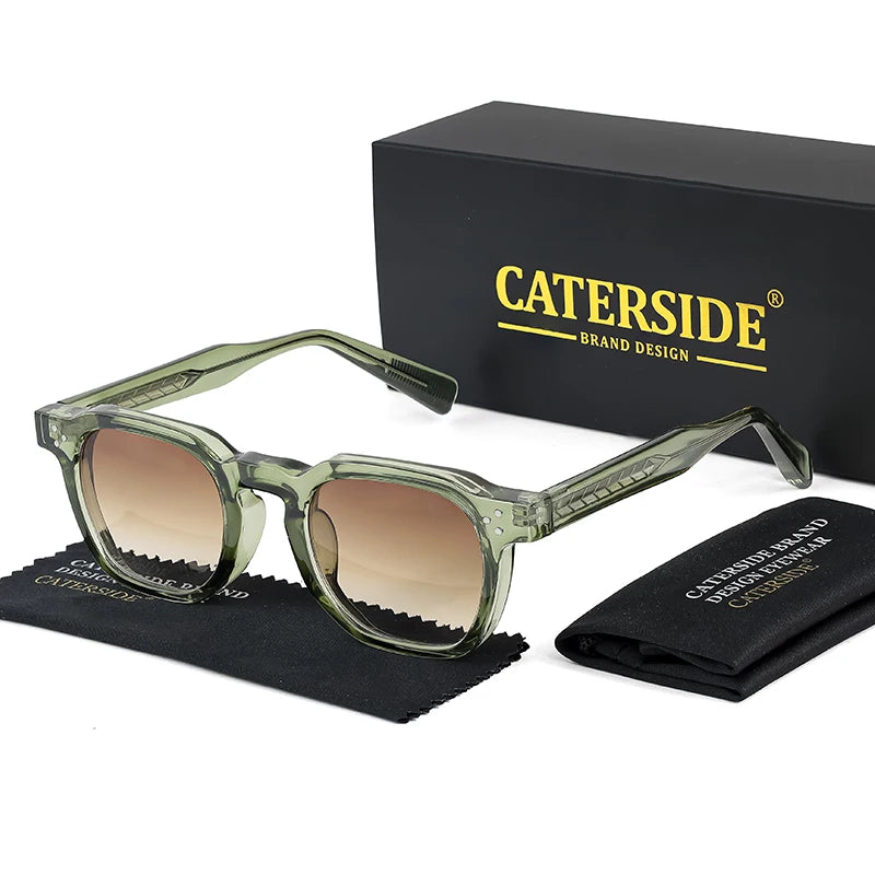CATERSIDE Fashion Men Sunglasses Small Frame Square Personalized Design Women Travel Party Business