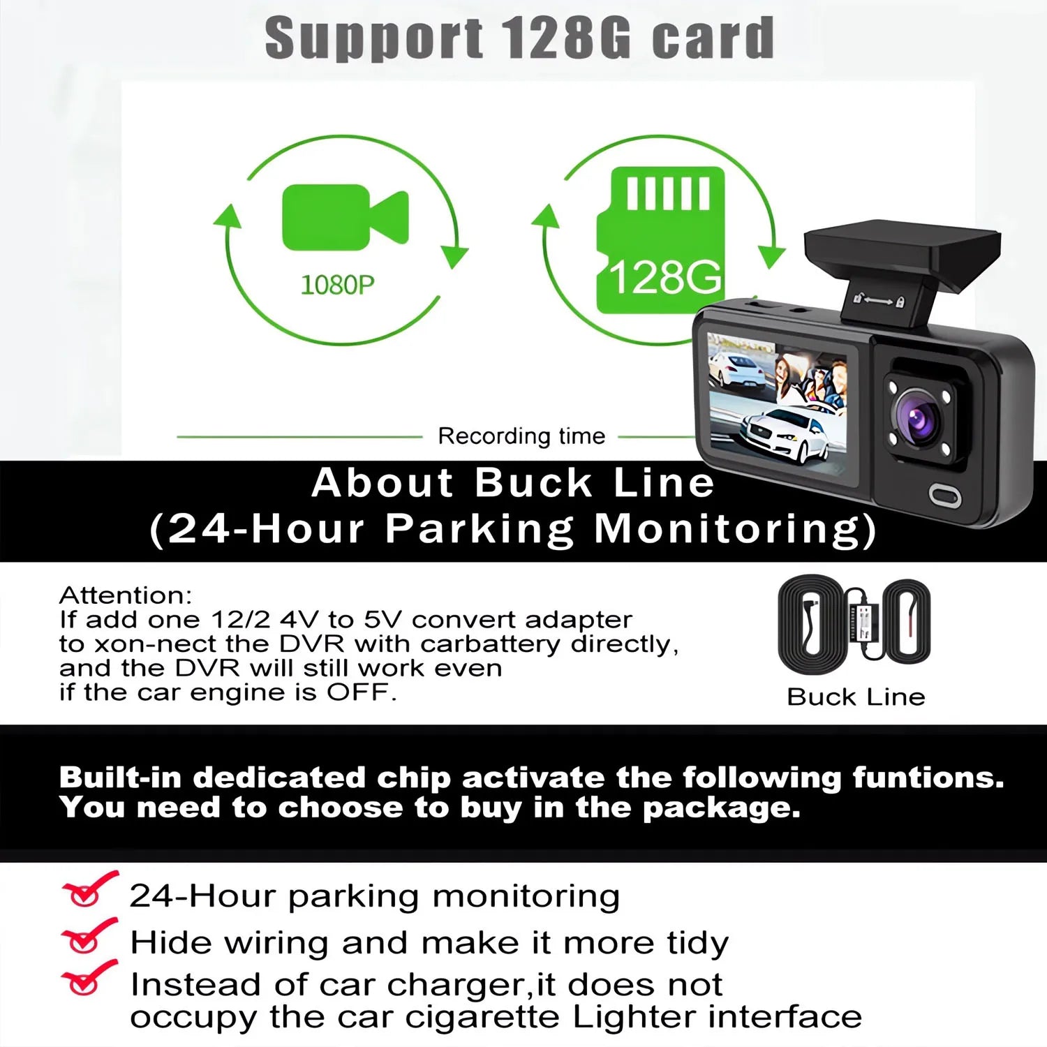 WIFI Car DVR HD 1080P Cabin Vehicle Dash Cam Three Way Camera DVRs Recorder Video
