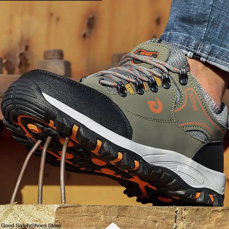 Steel Toe Men Work Safety Boots Sneakers Male Construction Puncture-Proof Security Boots